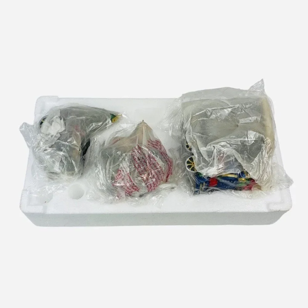 RETIRED PartyLite Santa Train Tealight Holder P9793 Original Box 3 Pc Christmas